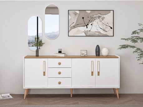 HANAH HOME Komoda Mitra Mirror White