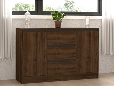 HANAH HOME Komoda Onat Walnut Anthracite