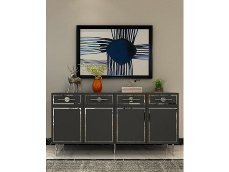 HANAH HOME Komoda Belly KB150 Anthracite Silver