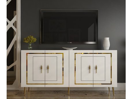 HANAH HOME Komoda Piero KB150 White Gold