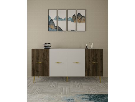 HANAH HOME Komoda Loop KB150 White Walnut