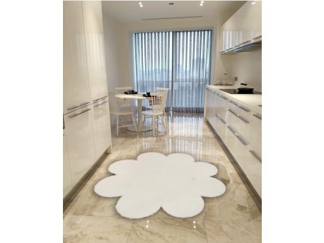 Conceptum Hypnose Tepih Daisy Plush White 120 x 120 (202BLY1233)