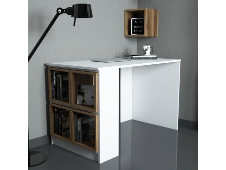 HANAH HOME Radni sto Box White Walnut
