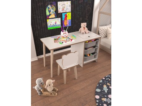 HANAH HOME Radni sto Soho White Grey
