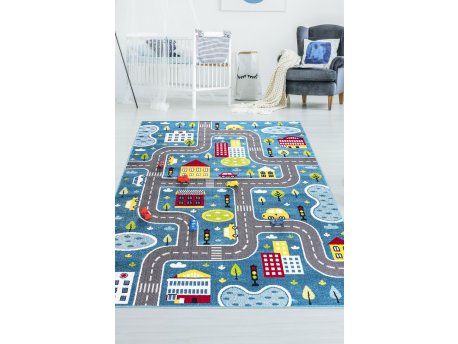 Conceptum Hypnose Dečiji tepih Mavi Trafik Blue 120 x 170 (733MLC1114)