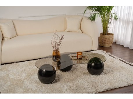 HANAH HOME Sto za dnevnu sobu Sphere Black Bronze