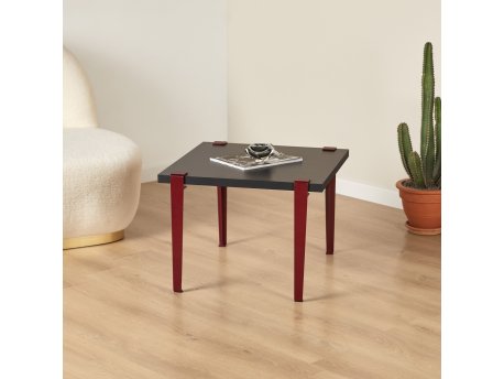 HANAH HOME Sto za dnevnu sobu Halicheron Anthracite Burgundy