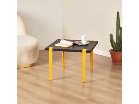 HANAH HOME Sto za dnevnu sobu Halicheron Anthracite Yellow