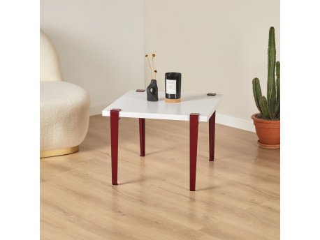 HANAH HOME Sto za dnevnu sobu Halicheron White Burgundy