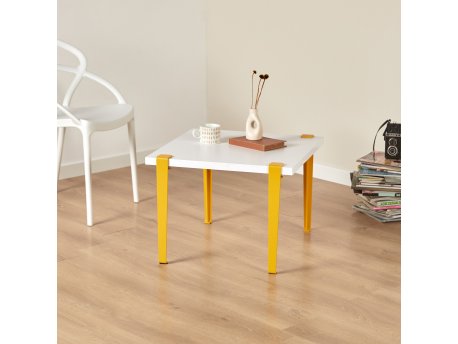 HANAH HOME Sto za dnevnu sobu Halicheron White Yellow