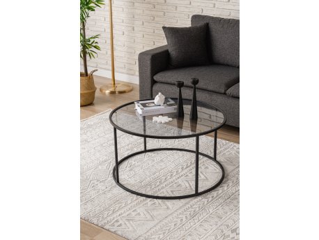 HANAH HOME Sto za dnevnu sobu Startis 80 Black Fume