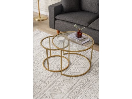 HANAH HOME Sto za dnevnu sobu Belarus 60 Gold Transparent