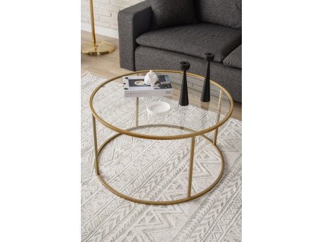 HANAH HOME Sto za dnevnu sobu Berlin 80 Gold Transparent