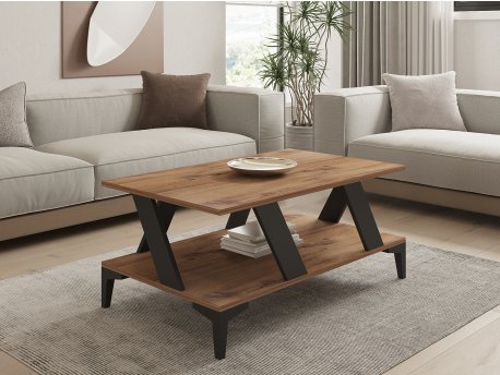 HANAH HOME Sto za dnevnu sobu Tabla Anthracite Atlantic Pine