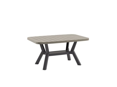HANAH HOME Baštenski sto Silva Anthracite Mink