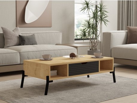 HANAH HOME Sto za dnevnu sobu Faro Sapphire Oak Antracite