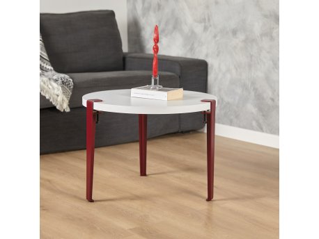HANAH HOME Sto za dnevnu sobu Fregoia White Burgundy
