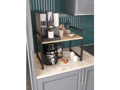 HANAH HOME Kuhinjska polica Malta Atlantic Pine Black