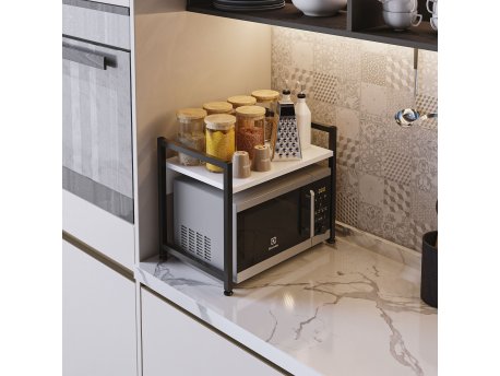 HANAH HOME Kuhinjska polica Malta White Black