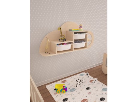 HANAH HOME Zidna polica Cloud Birchwood