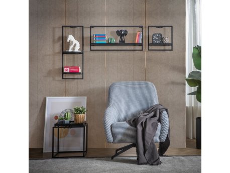 HANAH HOME Zidna polica Set Black