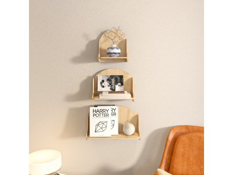 HANAH HOME Zidna polica Silya Oak