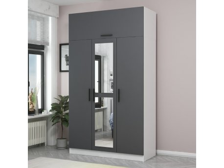 HANAH HOME Ormar Minar 3 Kapak 255 Anthracite White (506MNR2412)