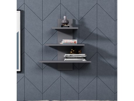 HANAH HOME Zidna polica Ohio Anthracite