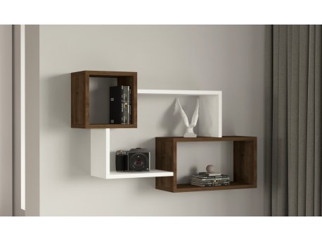 HANAH HOME Zidna polica Afro Walnut