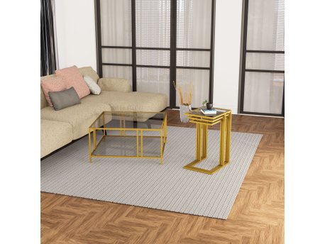 HANAH HOME Ibiza C Gold Fume 3 kom