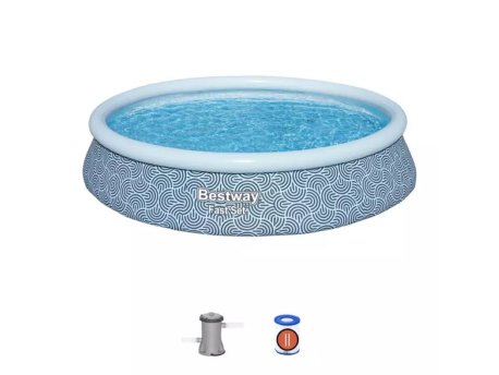 BESTWAY Bazen na naduvavanje 396 x 84 cm sa filter pumpom