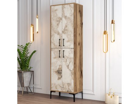 HANAH HOME Ormar za cipele Berlin A Walnut White Marble (845HCT4103)