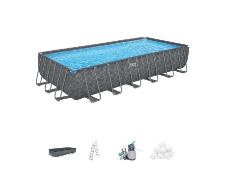 BESTWAY APX 365 porodični bazen 7.32 x 3.66 x 1.32m sa čeličnim ramom i pumpom