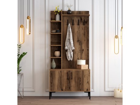 HANAH HOME Hall Stand čiviluk Viyana D Walnut (845HCT4221)