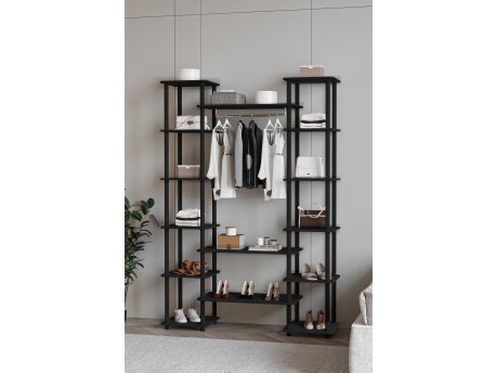 HANAH HOME Hall Stand čiviluk Coat Rack Black (282PTR1155)