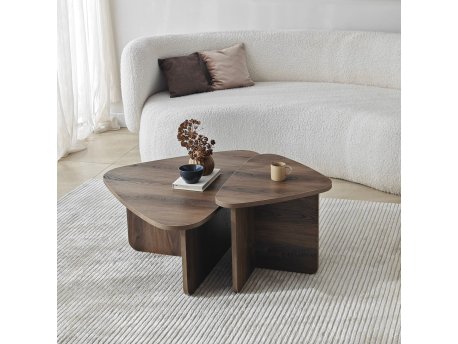 HANAH HOME Set za kafu Ballare Set Walnut (552NOS2573)