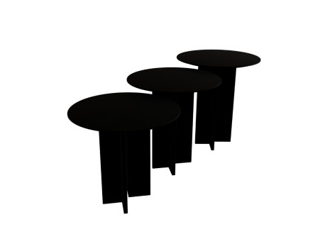 HANAH HOME Set za kafu Leo (55 + 50 + 45) Black (313RTX1143)