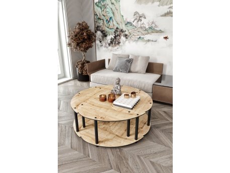 HANAH HOME Okrugli set stolova za kafu Yang 4L 70