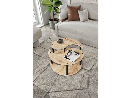 HANAH HOME Okrugli set stolova za kafu Yang 2 (282PTR1516)