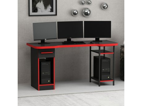 HANAH HOME Gaming Desk Phoenix 6 Black Red (506MNR3431)