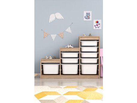 HANAH HOME Višenamenska komoda Swiss Sonomo White