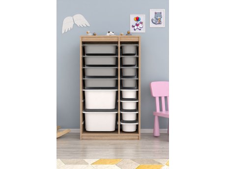 HANAH HOME Višenamenska polica Montana Xs 2D4N8U Sonomo Grey White