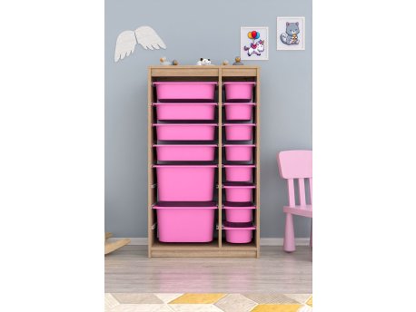 HANAH HOME Višenamenska polica Montana Xs 2D4N8U Sonomo Pink
