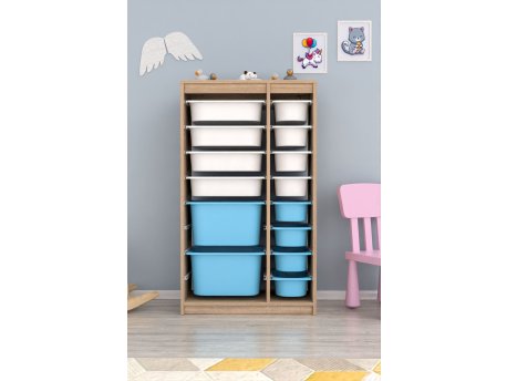 HANAH HOME Višenamenske police Montana Xs 2D4N8U Sonomo White Blue
