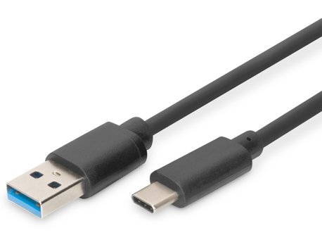 DIGITUS Kabl USB-C na USB-A 1m crni DB-300136-010-S