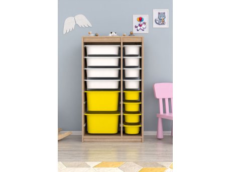 HANAH HOME Višenamenska polica Montana Xs 2D4N8U Sonomo White Yellow