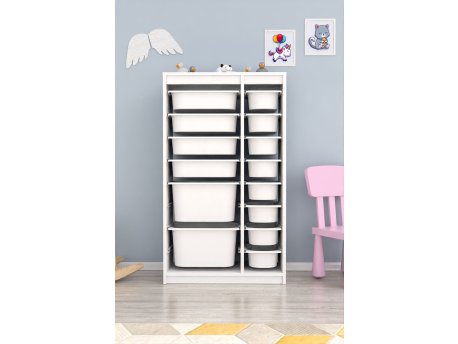 HANAH HOME Višenamenska polica Montana Xs 2D4N8U White
