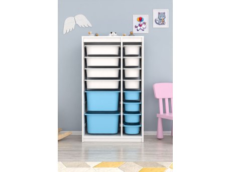 HANAH HOME Višenamenska polica Montana Xs 2D4N8U White Blue