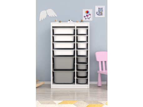 HANAH HOME Višenamenska polica Montana Xs 2D4N8U White Grey