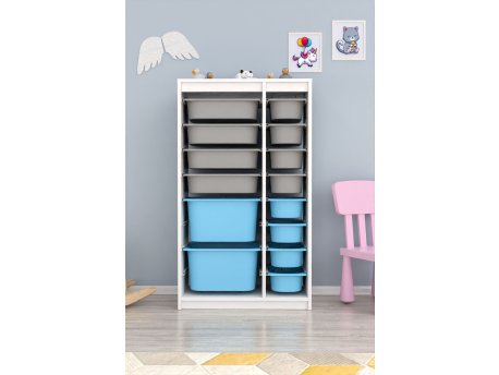 HANAH HOME Višenamenska polica Montana Xs 2D4N8U White Grey Blue